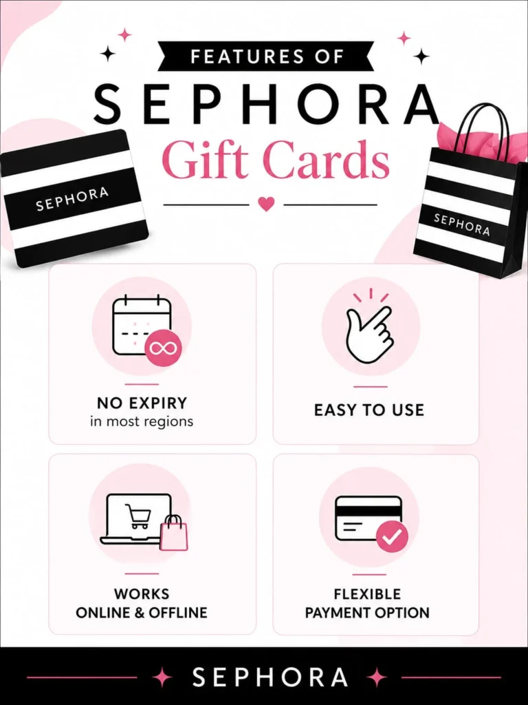 features of sephora gift cards
