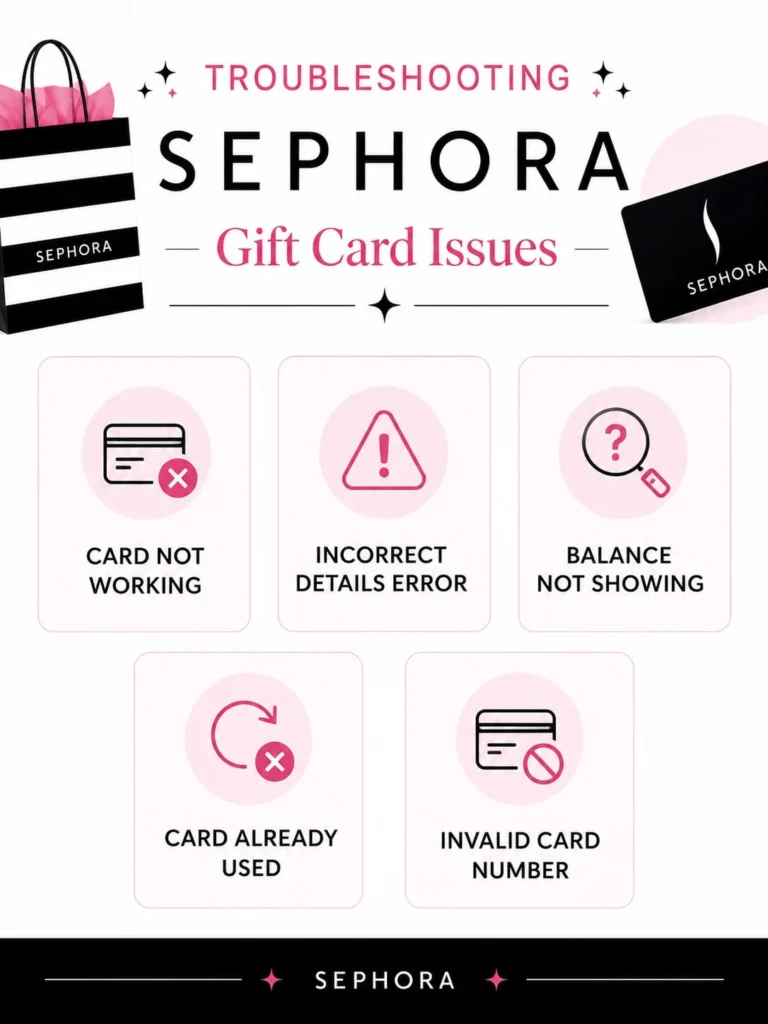 troubleshooting sephora gift card issues