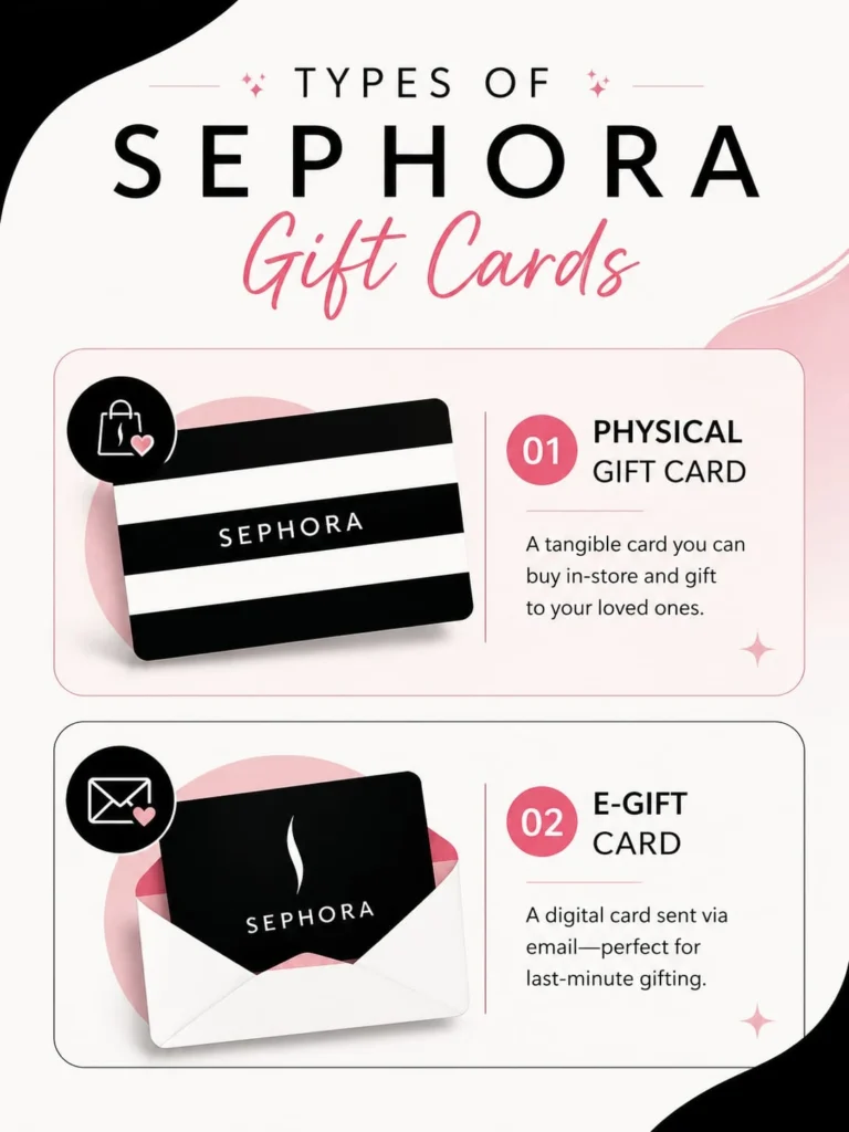 types of sephora gift cards